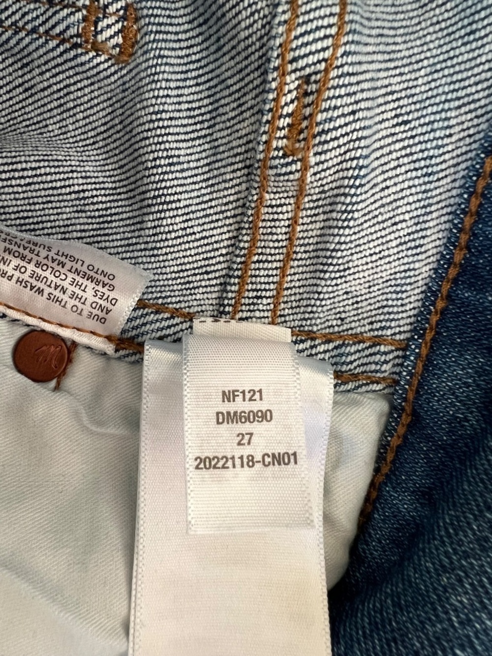 Madewell Stovepipe Jeans Size 27 Medium Wash Slim Straight - Picture 6 of 8